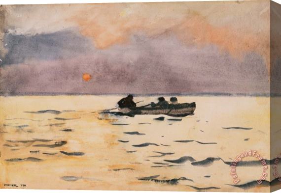Winslow Homer Winslow Homer Rowing Home Stretched Canvas Print / Canvas Art