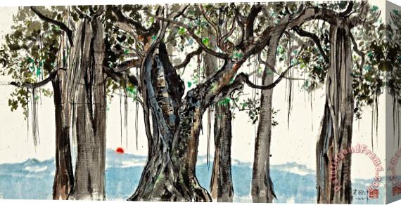 Wu Guanzhong Banyan Trees of Xishuangbanna, 1978 Stretched Canvas Painting / Canvas Art