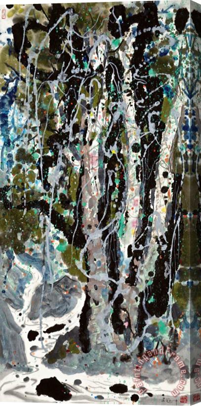 Wu Guanzhong Forest And Streams Stretched Canvas Print / Canvas Art