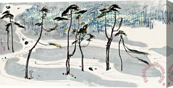 Wu Guanzhong Jiuzhaigou Valley, 1988 Stretched Canvas Print / Canvas Art