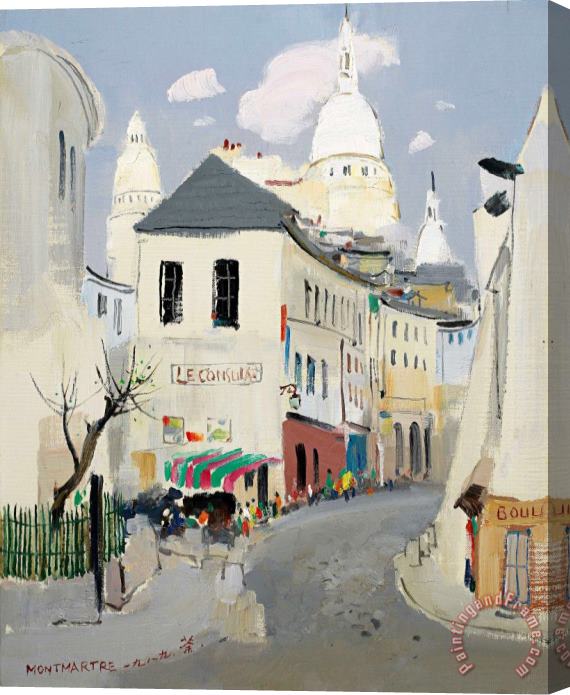 Wu Guanzhong Montmartre of Paris (v), 1989 Stretched Canvas Print / Canvas Art
