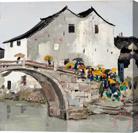 Wu Guanzhong Morning Rain, 1981 Stretched Canvas Print / Canvas Art