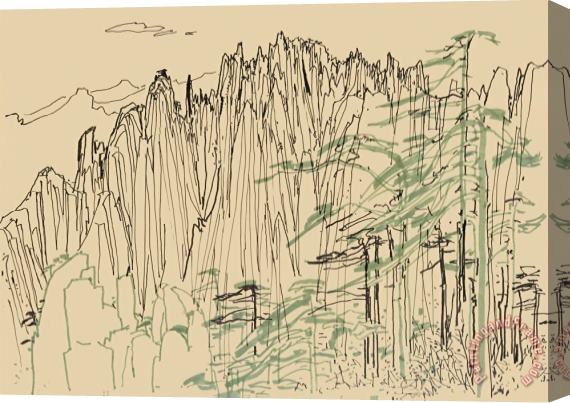 Wu Guanzhong Mt. Huang, 1983 Stretched Canvas Print / Canvas Art