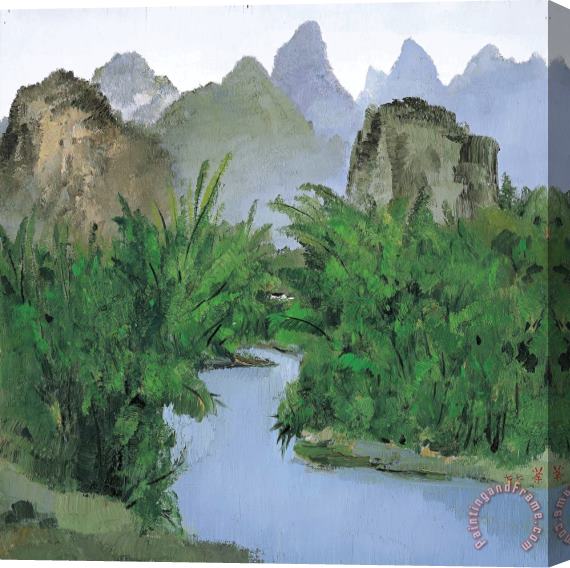 Wu Guanzhong Reeds by The Li River, 1977 Stretched Canvas Print / Canvas Art