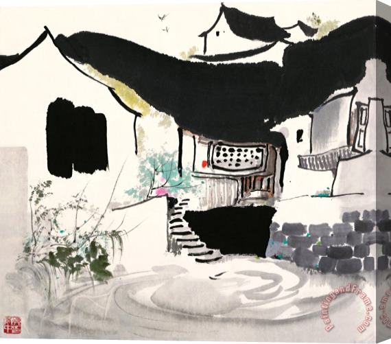 Wu Guanzhong Residence Stretched Canvas Painting / Canvas Art