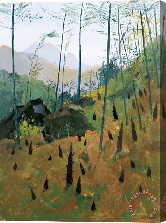 Wu Guanzhong Spring Bamboo Shoots, 1963 Stretched Canvas Painting / Canvas Art