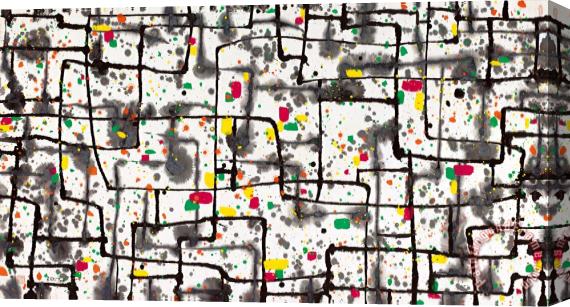Wu Guanzhong Windows of The East, 1997 Stretched Canvas Painting / Canvas Art