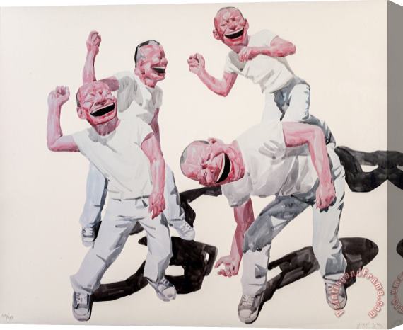 Yue Minjun Smile Ism No. 2 (one Smile Elevates Us All), 2006 Stretched Canvas Print / Canvas Art