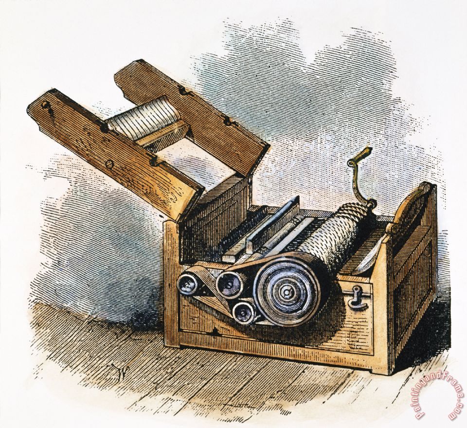 Others COTTON GIN, 19th CENTURY painting COTTON GIN, 19th CENTURY